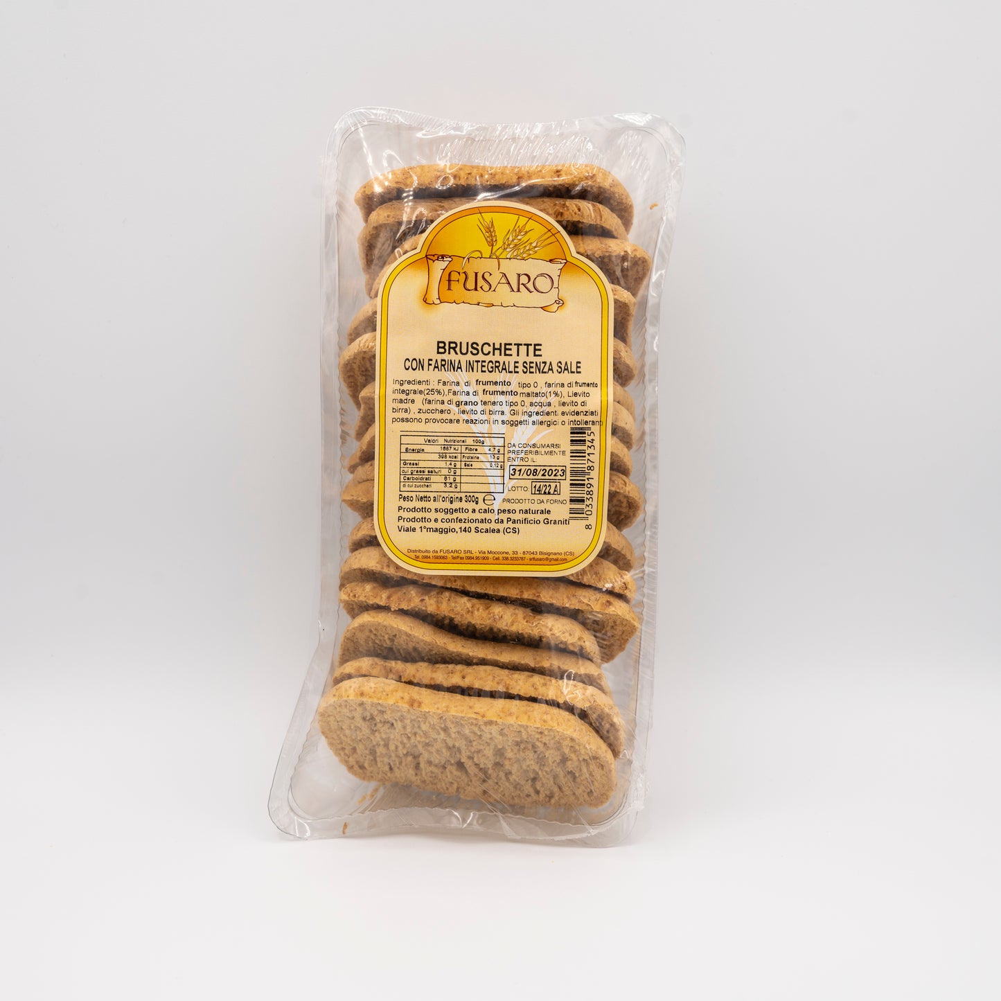 Bruschette con Farina Integrale senza Sale