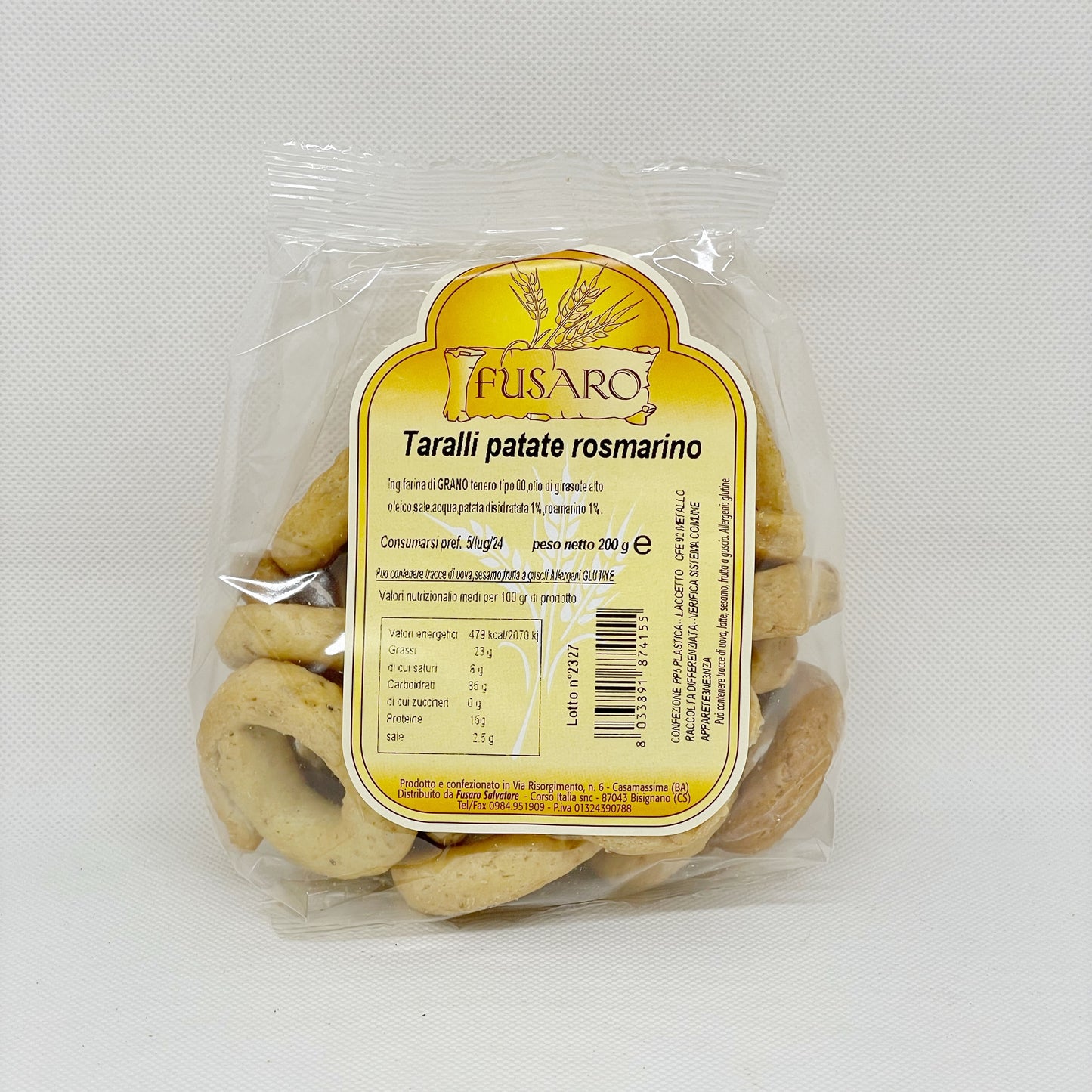 Taralli Patate e Rosmarino